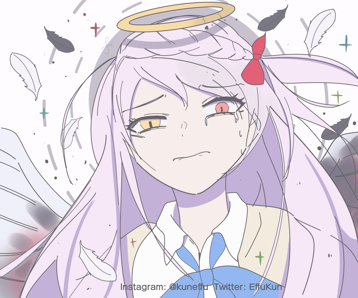 EffuKun's tweet photo. こんにちは！”泥の分際で私だけの大切を奪おうだなんて” の子描きました！＃ツユおむアート

I drew the heroine from TUYU's new song. I love the song and how the MC portrayed as D: 💖 check their YT channel and listen! hope you like it! https://t.co/ove8EsT5mY