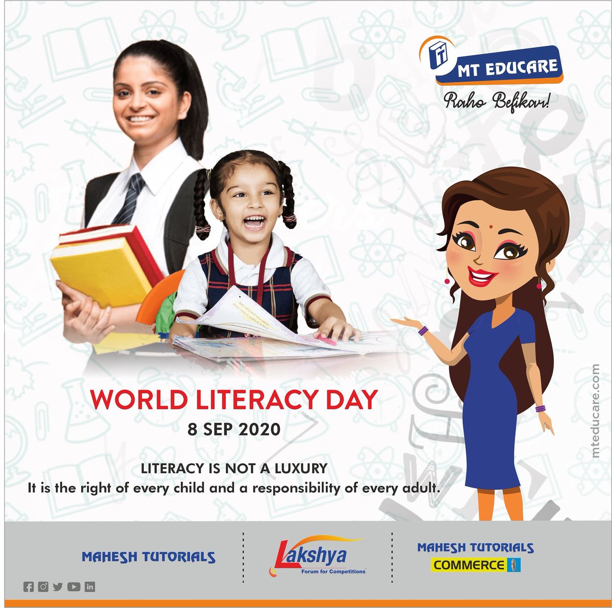 mt_education's tweet photo. Education is at the heart of what we do & this #worldliteracyday we support #literacy is a human right.
.
.
.
#literacy #education #internationalliteracyday #digitalliteracy #MTEducare #MrsMeeTa #MaheshTutorials #MaheshTutorialsCommerce #Lakshya #MaheshTutorialsScience https://t.co/Z3L7Gr4qqj