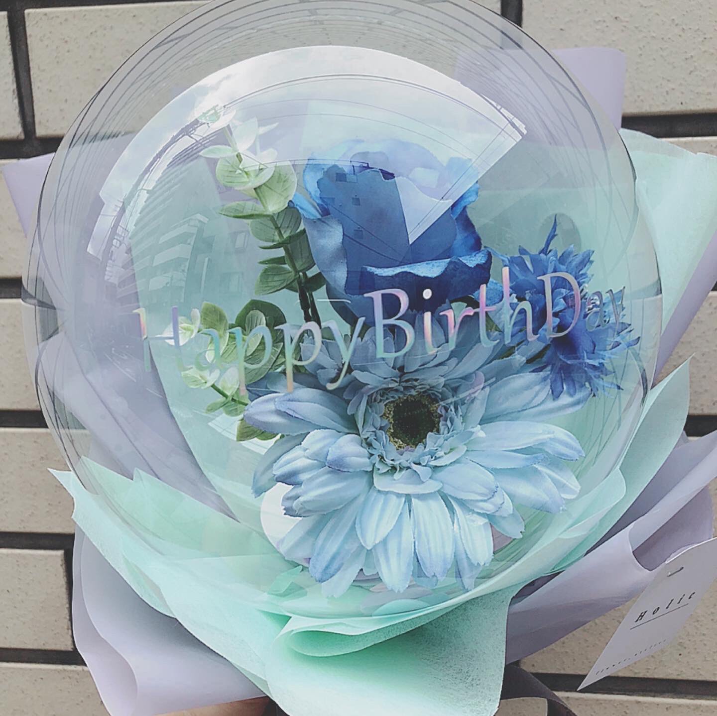 Holic705 バルーンフラワー22cm ブルー系人気です バルーンフラワー フラワーバルーン 風船花束 アフタヌーンティー オフショ 韓国インテリア ミルクのおいしさ アバター オリジナルフォト 韓国旅行 シャンパン アルマンド エンジェル