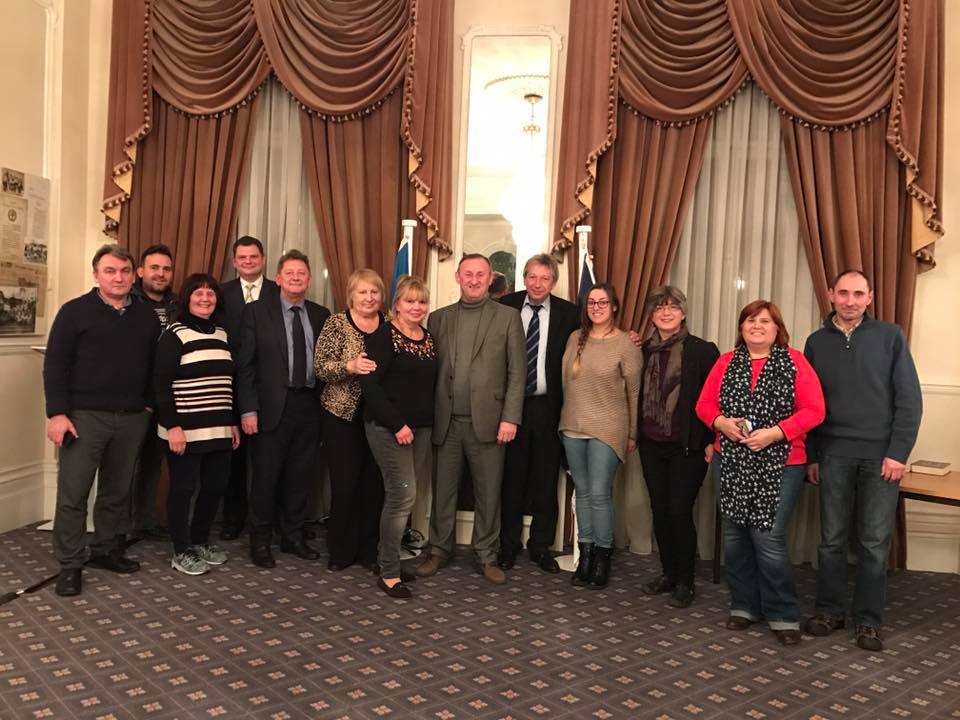 November 2016: Ratushnyy and Petro Rewko, chairman of the board of the Association of Ukrainian of Great Britain. He also met with others from the OUN-B affiliated organization (see pic 2)