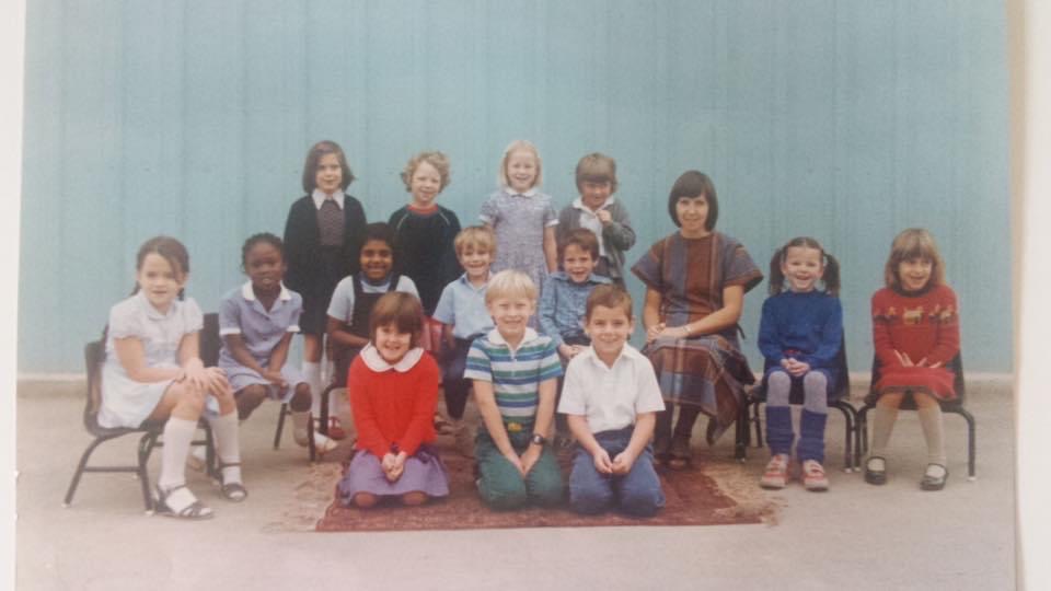 AkofaW's tweet photo. This old class pic resurfaced on my fb page today. I attended an #intschool in Saudi Arabia. Makes me chuckle that thirty plus years later I'd end up working at international schools... now on my third. Who'd a thunk it?? https://t.co/MzPq8cJ0ky
