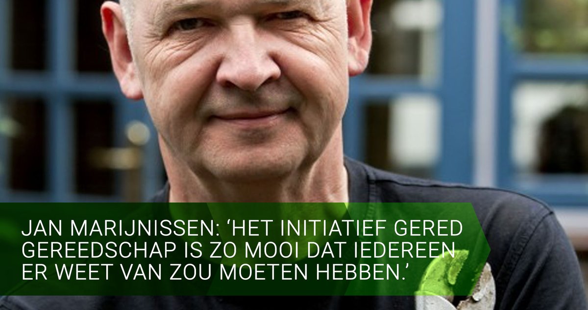 Jan Marijnissen, Ambassadeur Gered Gereedschap: 

‘Het initiatief Gered Gereedschap is zo mooi dat iedereen er weet van zou moeten hebben.’

Lees meer: geredgereedschap.nl/over-ons/ambas…