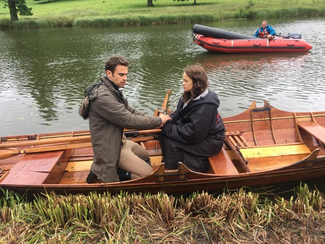 "Also, in Episode 7, when we were doing the regatta, the boat scene, I had the absolute worst hay fever. Awful! I was sneezing every five seconds and my nose was blocked and running, and I was quite close to his face…so poor Theo. He was very patient with my hay fever."