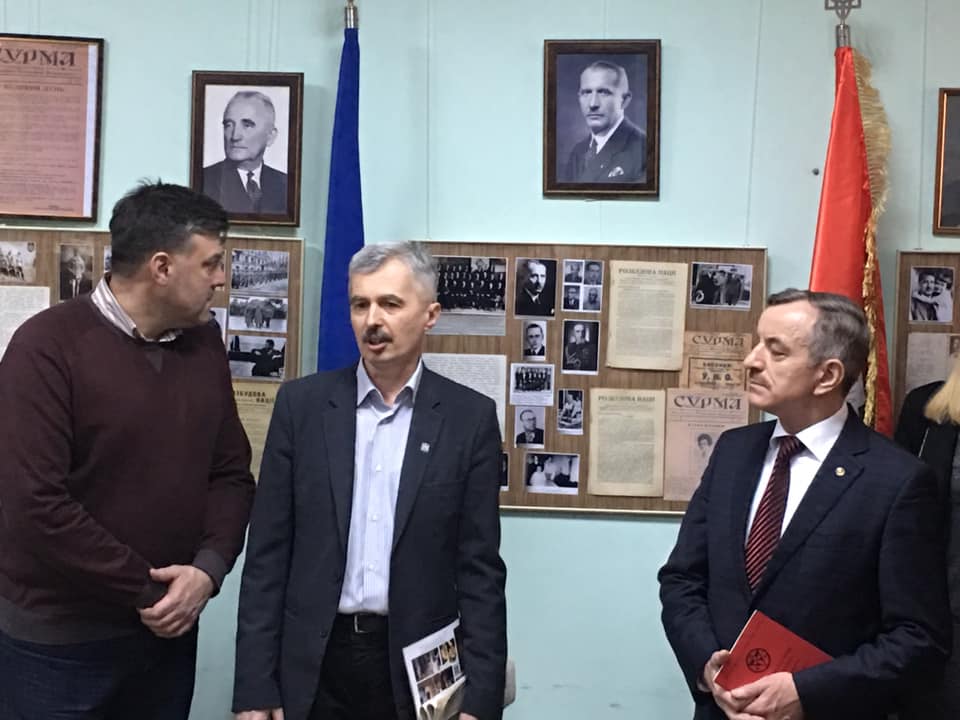 February 2019: Ratushnyy with far-right leaders of the Congress of Ukrainian Nationalists, OUN-M, Svoboda,