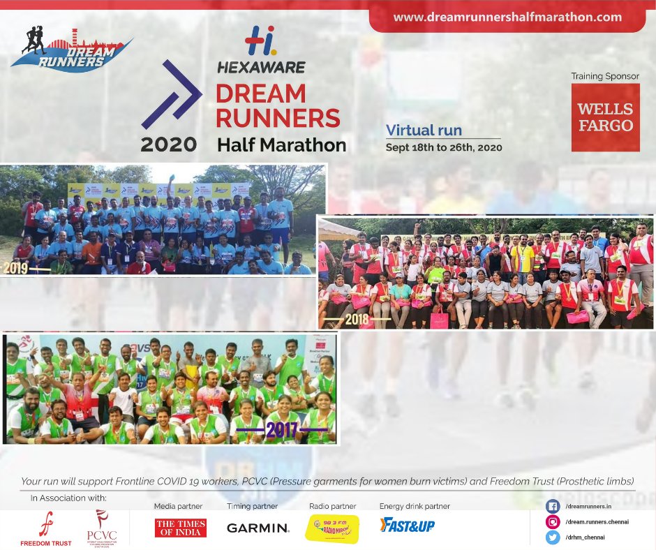 DRHM_Chennai's tweet photo. Are you ready to check 2020 as the year you did what you wanted to do despite the uncertain times? Sign up if you haven’t already! Start training, if you haven’t already! Get your friends and family to run too.
#HexawareDRHM #marathon #2020 #SignUp #BeArunner https://t.co/R8SAv61o76