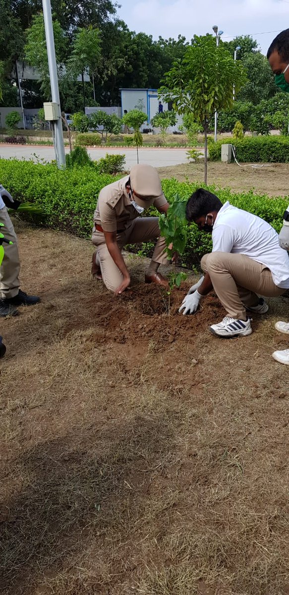 SP_WR_Amd's tweet image. નાયબ પોલીસ મહાનિરીક્ષકશ્રી, રેલ્વેઝ અને  પોલીસ અધિક્ષકશ્રી, પશ્ચિમ રેલ્વે, અમદાવાદ  તથા અન્ય અધિકારીશ્રી/કર્મચારીશ્રીઓ દ્રારા વૃક્ષારોપણ કરવામાં આવ્યું. @GujaratPolice @dgpgujarat @Grp_Vadodara