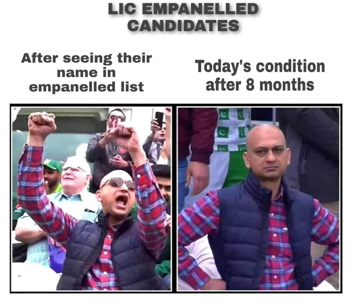 ankitajaizz's tweet photo. The kind of excitement after the result has now turned into depression! 
We want joining in the month of September! 
#LICassistantempanelled2019 #TuesdayMotivation @LICIndiaForever @narendramodi @FinMinIndia https://t.co/gw6g82mf1L