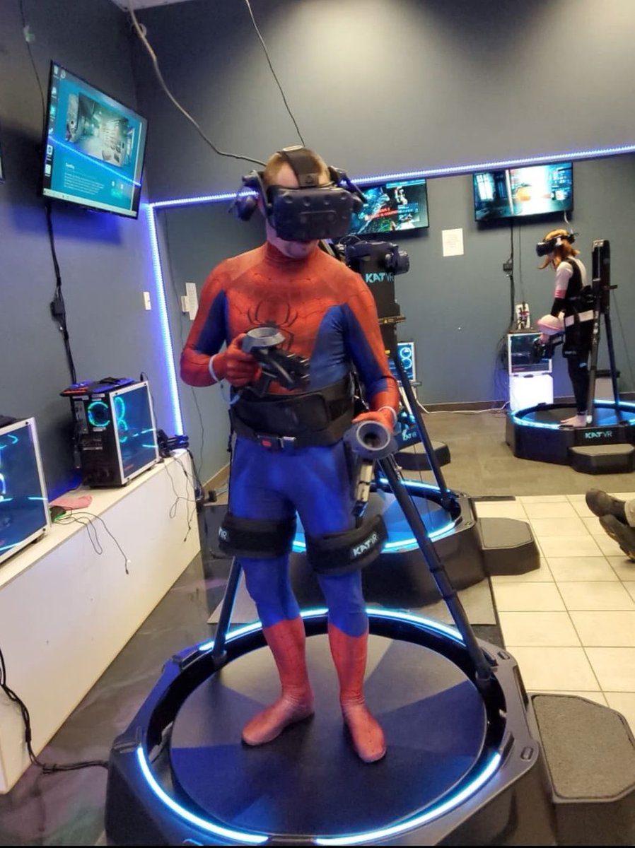 katvrwalk's tweet photo. Immersion level over 9000!😎
Realistic VR locomotion experience available for visitors of Game Changers VR - A Virtual Reality Arcade using our Omni-Directional Treadmills

Saint George, Canada

#VR #VirtualReality #Arcade #Gaming #KATVR #KATWALKMINI #VRBusiness #VRArcade https://t.co/Ze1HPckLFi