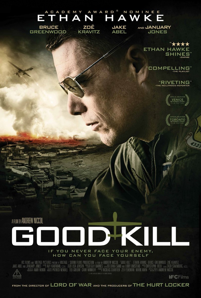 La comparaison avec les Etats-Unis n’est justifiée par rien, elle n’est qu’un épouvantail - qui fonctionne d’autant mieux qu’elle est soutenue par des clichés dans la culture populaire, comme ceux véhiculés par le film "Good Kill" (2014), cité dans l’article.