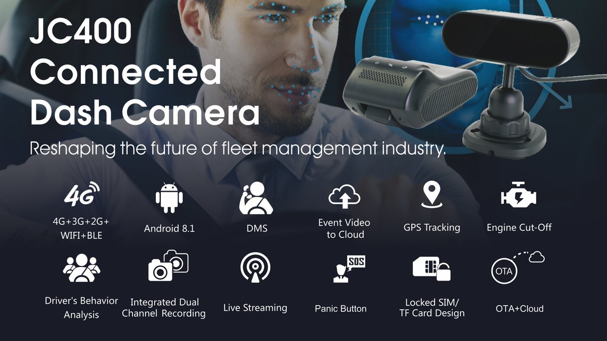 JanetChan0304's tweet photo. JIMI #JC400 #EdgeCam 2 is the top-rated integrated video telematics solution for #fleets. https://t.co/QSdO7EJsSo