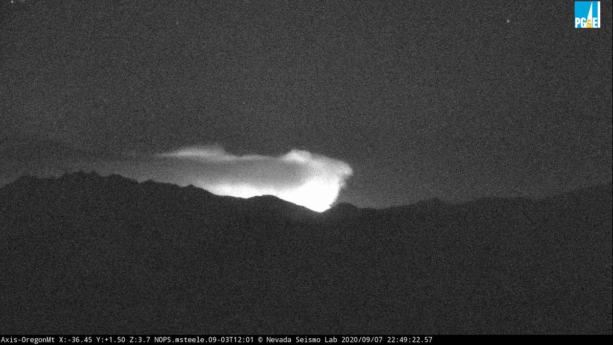 CalDisasters's tweet image. The approaching north winds are causing the #RedSalmonComplex to really flare up spectacularly as viewed from all the way down on Oregon Mountain: 
alertwildfire.org/shastamodoc/in…