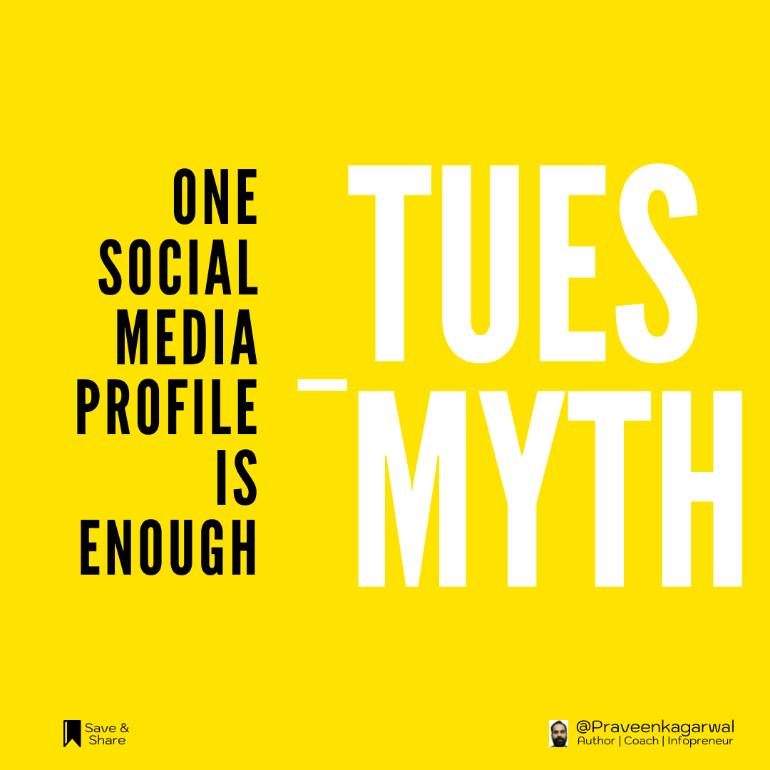 Pravinkagarwal's tweet photo. Tuesdays Myth: One time food in a day is not enough and so is One Social Media Profile.
To Learn how to Generate Lead Organically in 5 Days,
Sign up: https://t.co/4IXm1dW8jq 

#PKABingeFBLeadMasteryWAClass #LeadGenerationCoachinIndia #FacebookMarketing #DigtialCoach https://t.co/pHgZJlaWWX