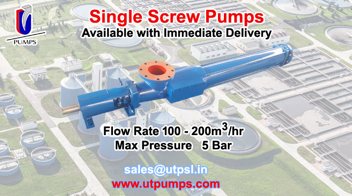 utpumps's tweet photo. Single Screw Pumps available with immediate delivery
Max Pressure 5 Bar, Flow Rate 100-200m3/Hr For more details please visit https://t.co/NIbA6RSshp Email us: sales@utpsl.in #screwpump #pumpindustry #industrypumps #progressivecavity #wastewatertreatment #watertreatment #water https://t.co/gS5IG7KVvk