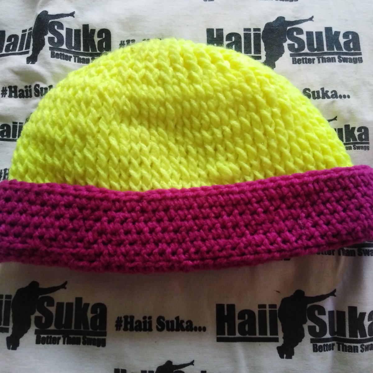 HaiiSuka's tweet photo. My Mom's first attempt doing a Croctch Beanie I gotta say mum killed this one yo and I'm to have tested her skills and to my surprise she did justice yo,Our new collection to our winter range just got better #ClassicTouch #AcornhoekMall #HaiiSuka #BetterThanSwagg #Gxng89 https://t.co/nBV8DUPbJq