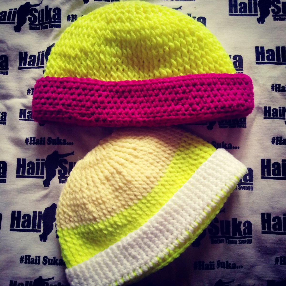 HaiiSuka's tweet photo. My Mom's first attempt doing a Croctch Beanie I gotta say mum killed this one yo and I'm to have tested her skills and to my surprise she did justice yo,Our new collection to our winter range just got better #ClassicTouch #AcornhoekMall #HaiiSuka #BetterThanSwagg #Gxng89 https://t.co/nBV8DUPbJq