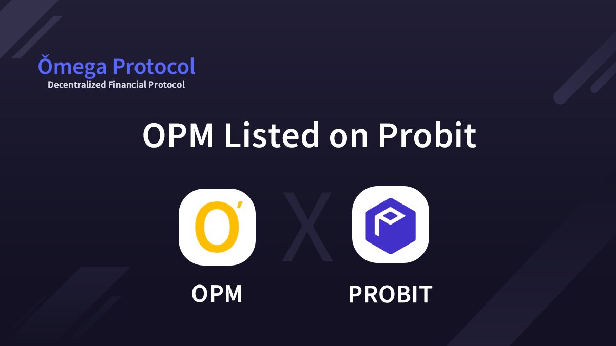 omegadefi's tweet photo. We're excited about our new listing 🤩
#Omega #Protocol #Money #OPM is now live on @ProBit_Exchange 
#Trading #competition is also up and running 🔥🔥

OPM/ETH pair is available 🔊

Visit👉🏻 https://t.co/Kx7e3eb7k1 and join the trading competition now🚀🚀

#Probit #OPM #OmegaDeFi https://t.co/qfItVCVvjh