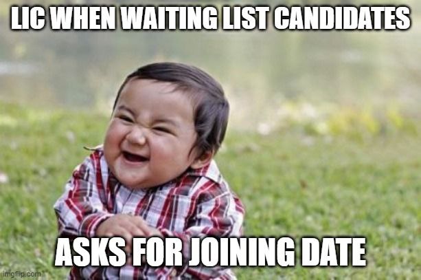 uranu_17's tweet photo. Whenever we asked about our joining..
#LICassistantempanelled2019 
@PMOIndia @rashtrapatibhvn @narendramodi @DoPTGoI @FinMinIndia @DIPPGOI @LICIndiaForever @DrGauravGarg4 @abhinaymaths @AiieaAll @ndtvindia @BBCHindi @14PMOfINDIA @MahipalRathore https://t.co/V4QtYVQUN5