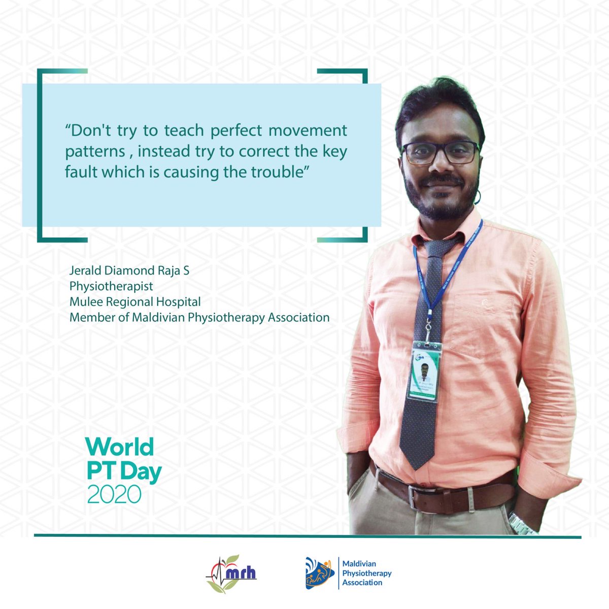maldivianphysio's tweet photo. Dropping few inspirational quotes from our members and associate members on the occasion of World Physiotherapy Day. 
#WorldPTDay2020 #COVIDー19 #rehabilitation https://t.co/C9cAK0BxrU