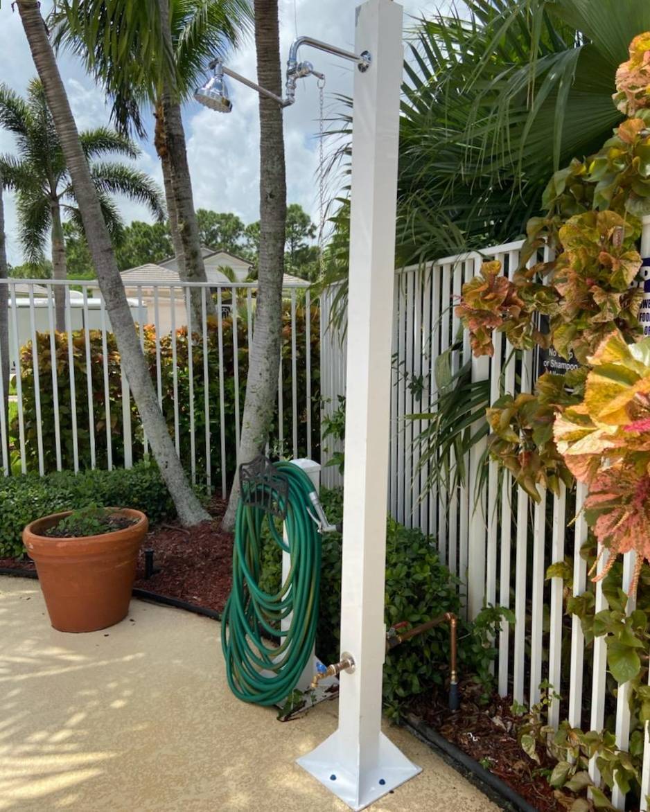 AllWaterFlorid1's tweet photo. Fabricated an outdoor shower.  All new piping ready for the paint job.  Home filtration needs and so much more. Give us a call anytime. 

#allwaterflorida #fl #psl #clearlybetterwater #plumbing #filtration #pumps #drainage #waterfilters #portsaintlucie https://t.co/MbuyGpR7yf