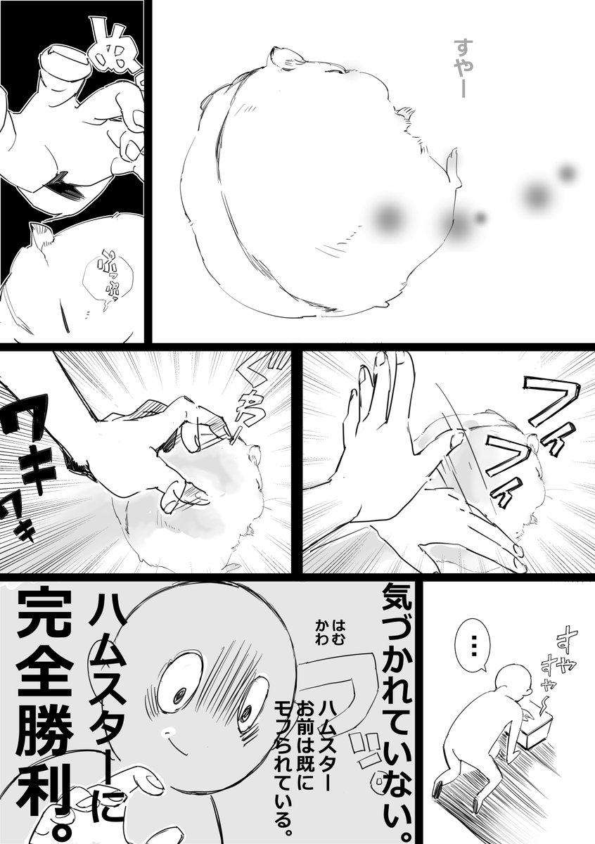 私は今3回モフることができた。
#ハムスター漫画 