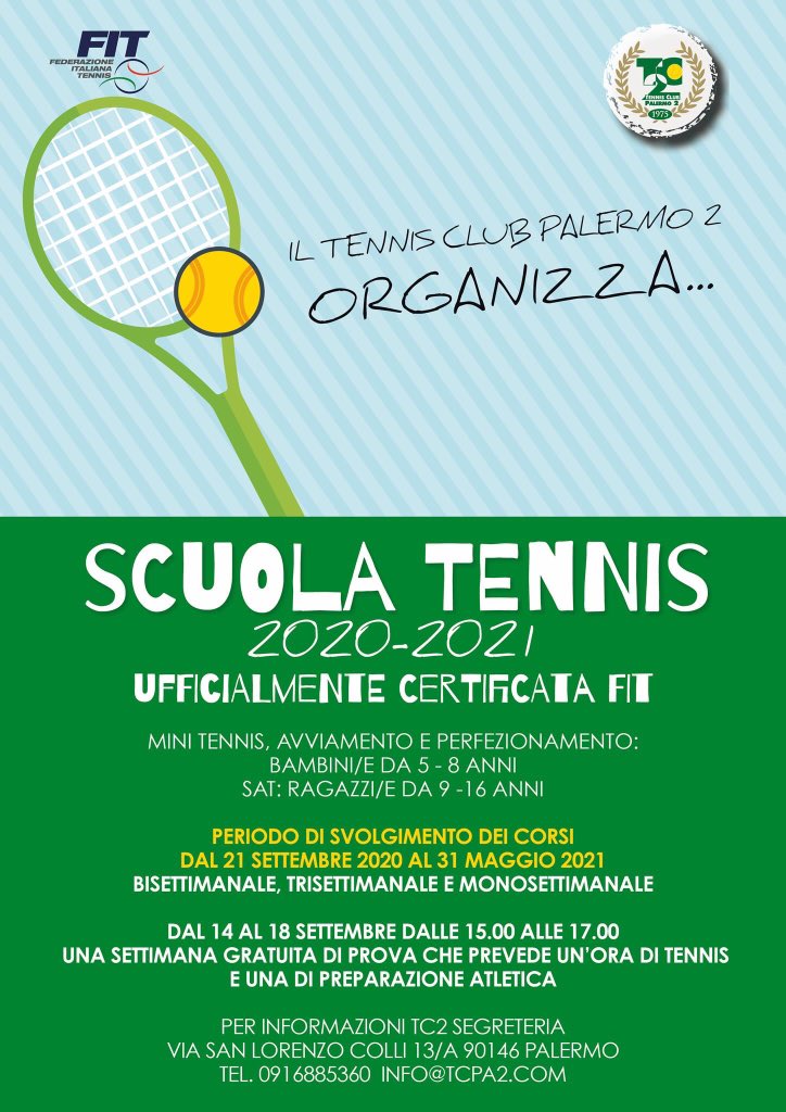 Riparte la Scuola Tennis! Dal 14 al 18 settembre settimana gratuita. Vieni a provare! 📞 Info: 0916885360