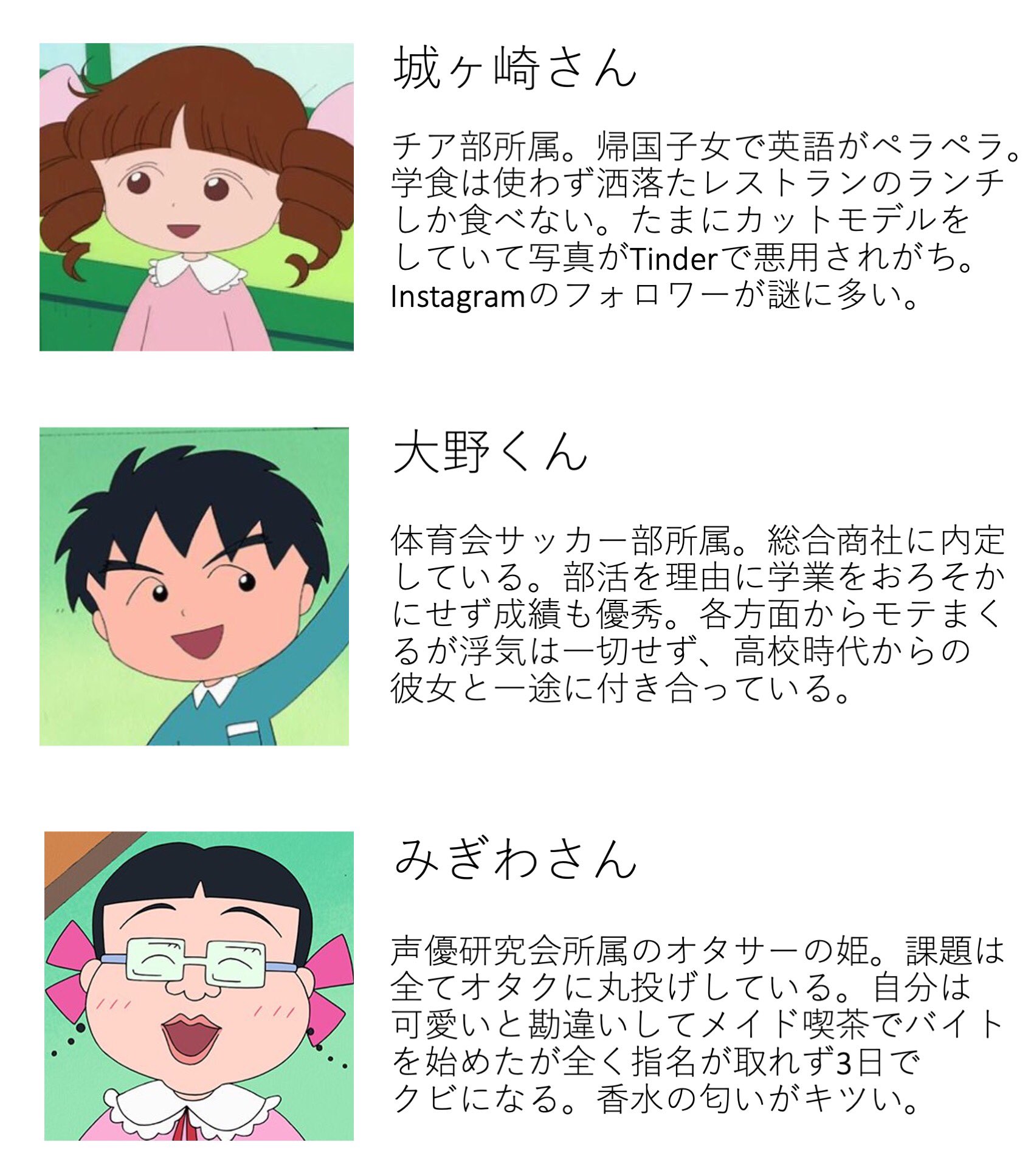 意識高い系中島 もしもちびまる子ちゃんのキャラが大学生だったら 意識高い系中島 もしもちびまる子ちゃんのキャラが大学生だったら
