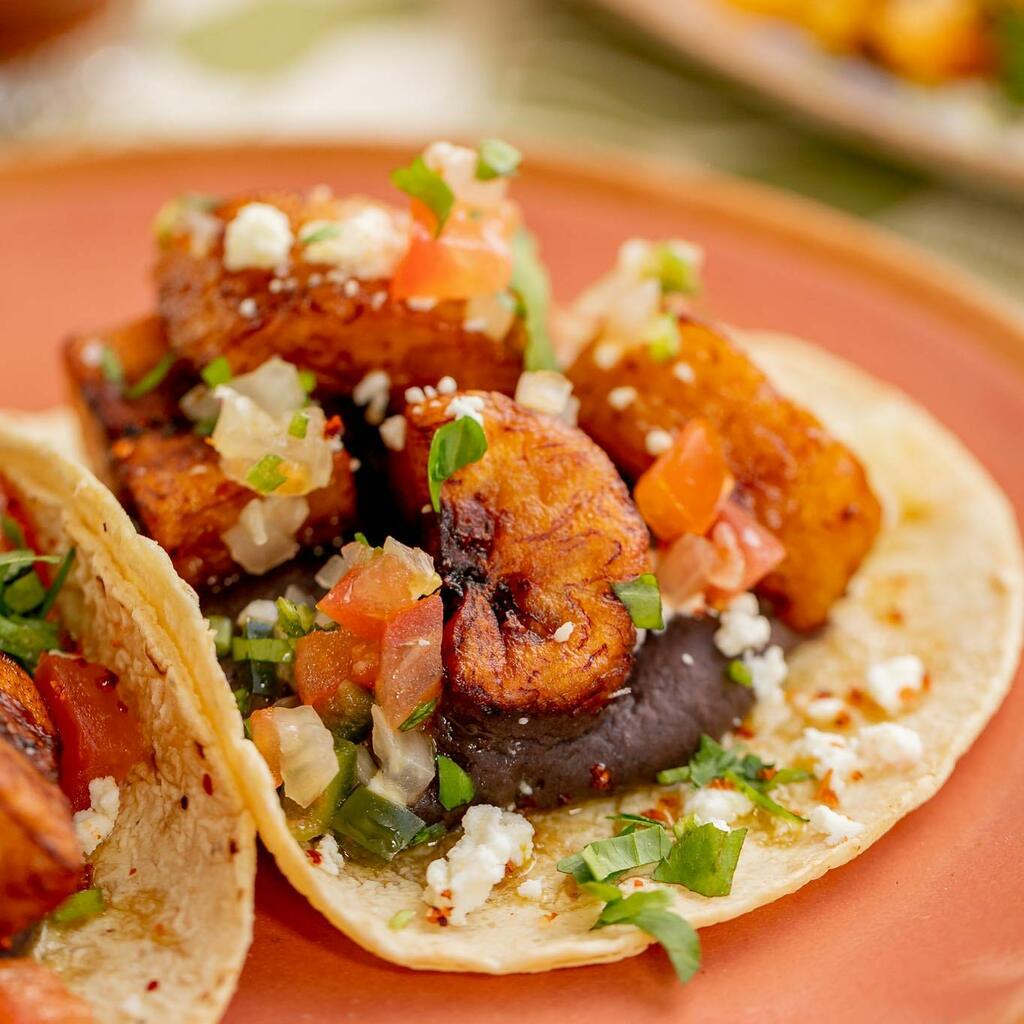Take your tastebuds on a road trip, no passport or quarantine required! 🌍😷🇲🇽 🌮
We’re open from 5 pm today 👍
📸: Fried plantain &amp; black bean tacos with pico de gallo, tajin + queso instagr.am/p/CE34BK8naAk/