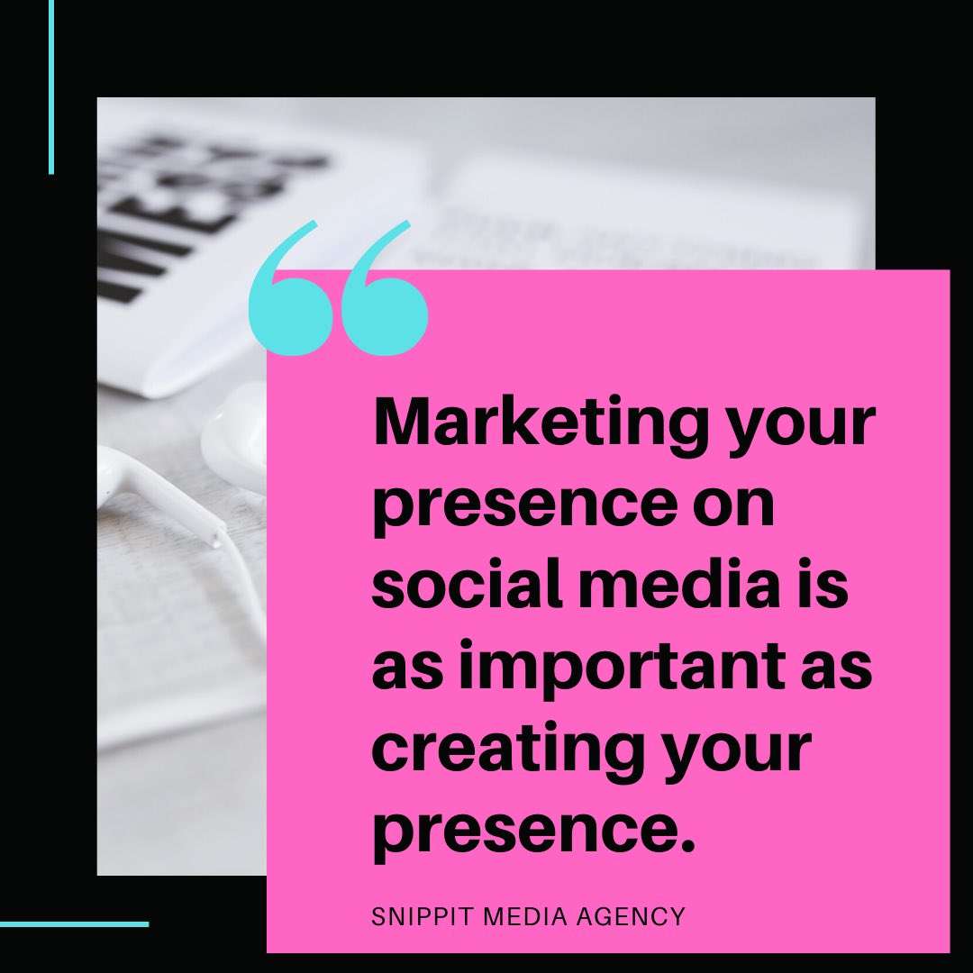 “Marketing your presence on social media is as important as creating your presence” 🙌🏼

•

#socialmediamarketing #digitalmarketing #socialmedia #marketing #branding #business #seo #contentmarketing #onlinemarketing #marketingdigital #instagram