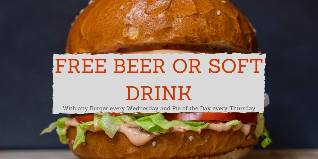 💥WEEKDAY OFFERS AT THE MILLSTONE HARE💥

👉 WEDNESDAY’S – When you buy any Burger you will get a FREE beer or soft drink!
👉 THURSDAY’S – When you buy a Pie of the Day you will get a FREE beer or soft drink!

(Available at lunch and dinner)

Visit millstonehare.co.uk