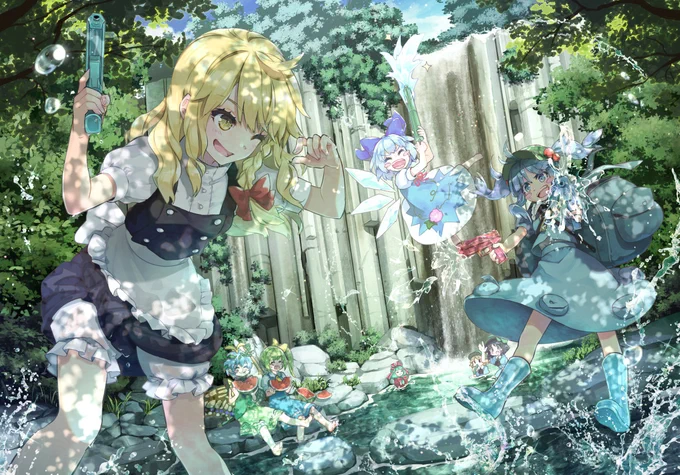 幻想郷の夏遊び?? https://t.co/4dVxQSi44k

#東方Project #霧雨魔理沙 #河城にとり 