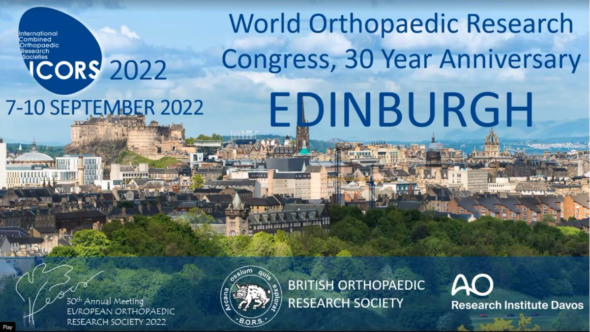 British Orthopaedic Research Society (@britishors) on Twitter photo Save the date:  7-10th September 2022 ICORS - World Orthopaedic Research Congress, Edinburgh Save the date:  7-10th September 2022 ICORS - World Orthopaedic Research Congress, Edinburgh