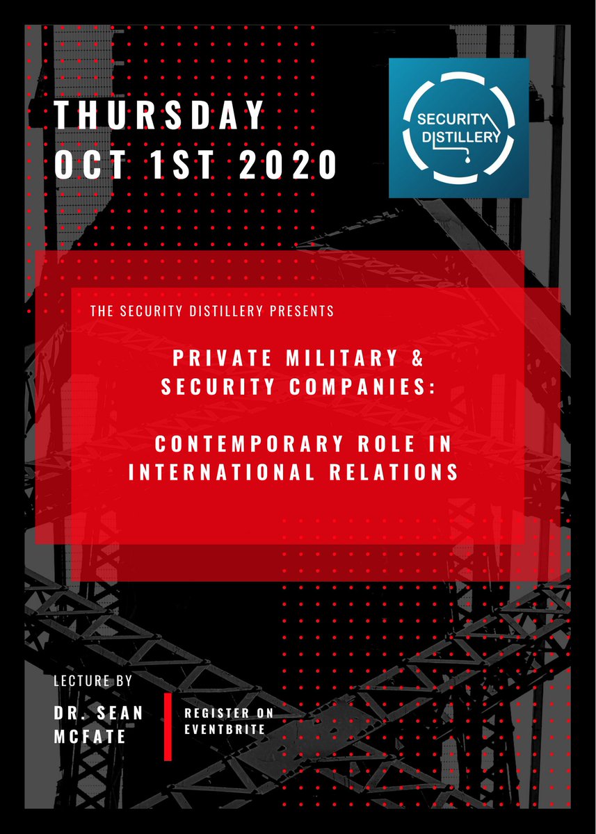 New #event ‼️ We are excited to announce our 🆕 seminar "Private Military &amp; Security Companies (PMSCs): Contemporary role in International Relations". Register now on Eventbrite