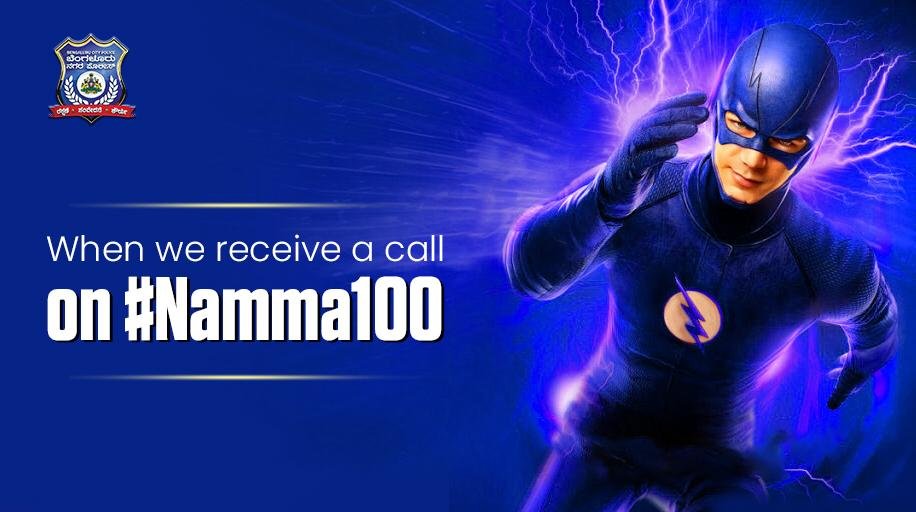 Danger, distress, disaster? Call us. We’ll be there in a flash! #Namma100 <a href="/DcpComdCentre/">DCP COMMAND CENTRE BCP</a>