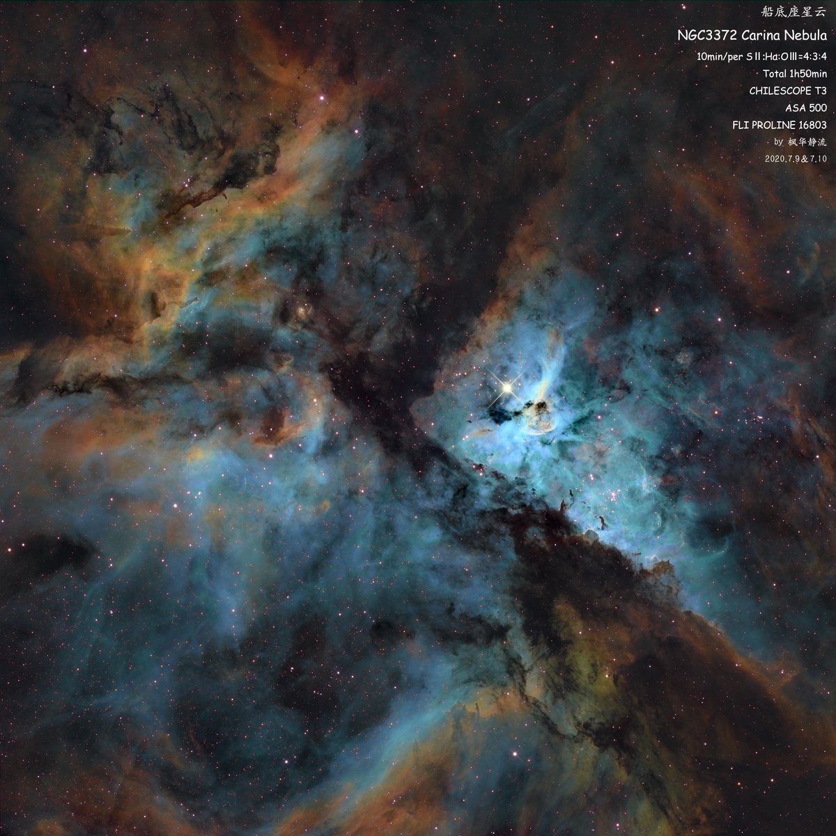 KaedekaShizuru's tweet photo. #CHILESCOPE T4
Rho Ophiuchi ＆ Antares Region
5min/per L:R:G:B=14:5:5:5
Total 2h25min
Nikon 200 F/2 lens
FLI Microline 16200

#CHILESCOPE T3
NGC3372 Carina Nebula
10min/per SⅡ:Hα:OⅢ=4:3:4
Total 1h50min
ASA 500
FLI PROLINE 16803

post-production by me https://t.co/Fnk3ccOzjv