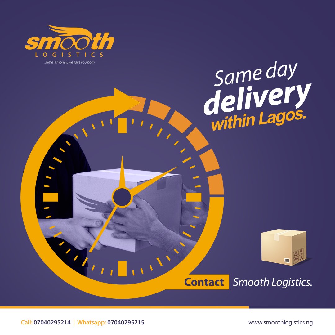 SmoothLogistics's tweet photo. Contact Smooth Logistics for same day deliveries within Lagos.
Call 07040295214 today!
#deliveryservice #delivery #smoothlogistics https://t.co/AjR7bWkAX6