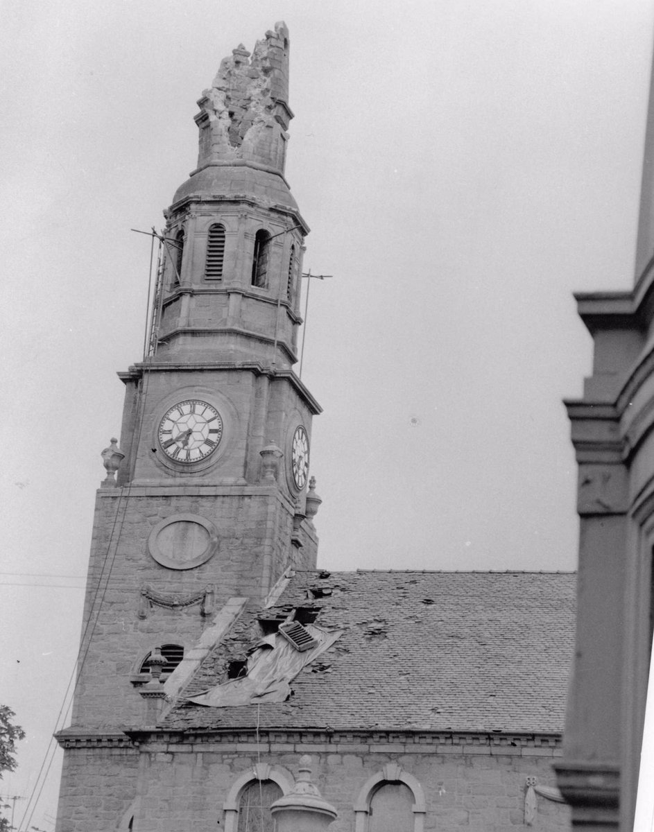 msp_standrews's tweet photo. 50 years ago today, the spire of Dundee St Andrew’s @churchscotland was hit by lightening during a terrible storm that hit Dundee. We have special feature in our church magazine this month, with some great memories from the day. https://t.co/b2AoMWNZ6M
