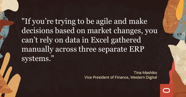 ChansaEN's tweet photo. @westerndigital needs to make decisions fast, but with three legacy #finance systems, it was hard to get a consistent, accurate view. It #consolidated onto Oracle ERP Cloud to get a clear picture. https://t.co/d0KjPPr1lG https://t.co/j7EtcsJ3bx