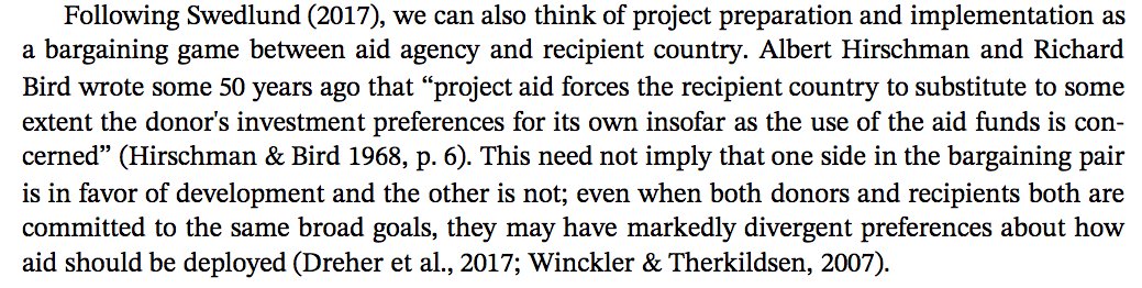 I worried that putting senior management in the field would work the other way. That is,it would increase the WB's bargaining power in the “development dance” (to borrow @hayleyswedlund's excellent frame), with more donor influence coming at the expense of "country ownership".7/