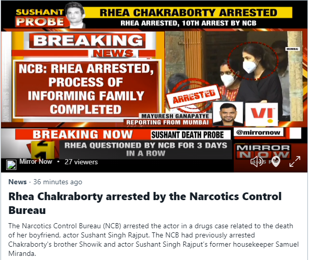 ragnar1402's tweet photo. Rhea chakraborty arrested by NCB 👮
#justicesushant #RheaArrested #sorrybabu #RheaChakrabortyArrested https://t.co/QhaINBlVM0