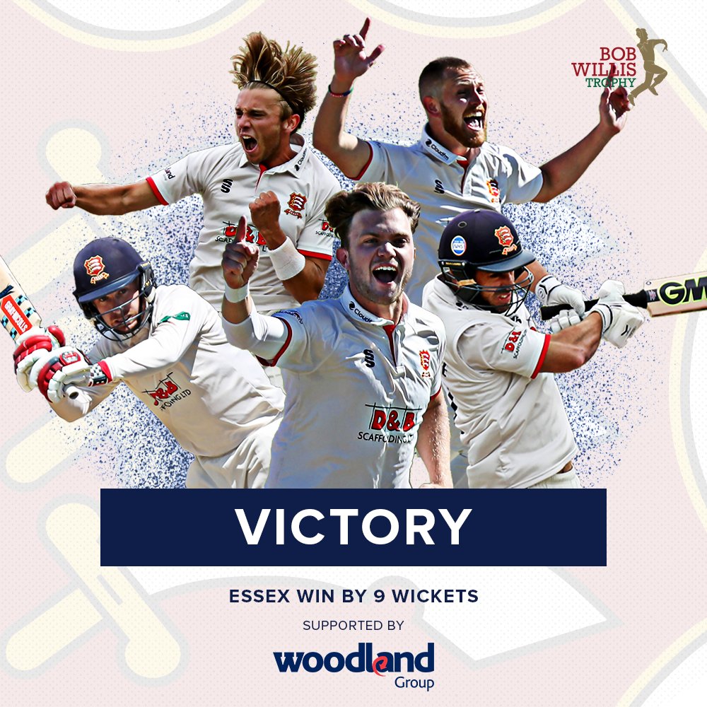 EssexCricket's tweet image. VICTORY: Essex win by 9 wickets here at Chelmsford 💪

#ESSvMID