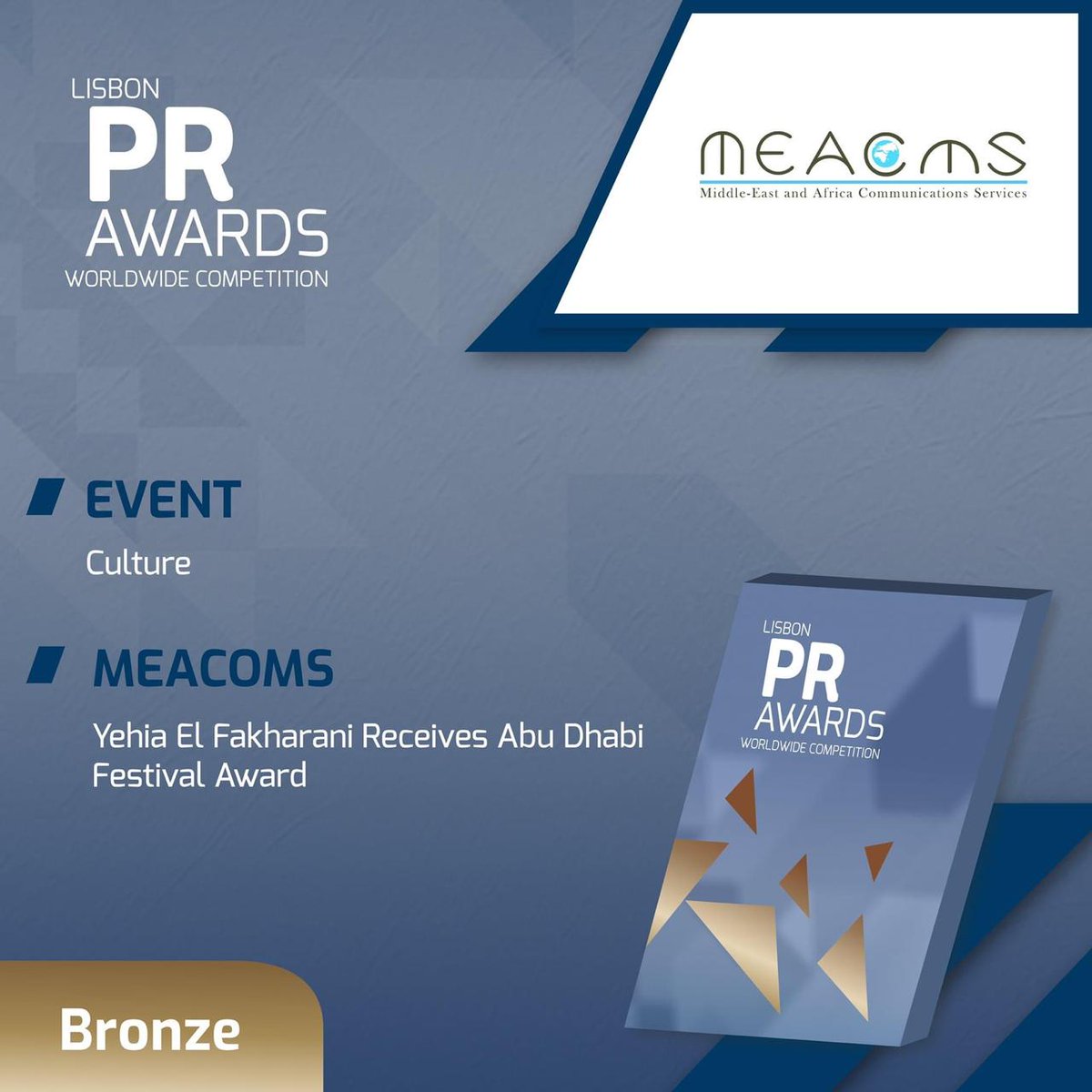 MEAComS's tweet photo. MEAComS Wins Two Bronze Awards in the Lisbon PR Competition 2019-2020. The awards are in recognition of MEAComS’ outstanding PR efforts in organizing the ceremony honoring actor Yehya Al-Fakharani and the inauguration of Voltaren Emulgel's production line.
#Meacoms #awards #pr https://t.co/eb4b93ju4j