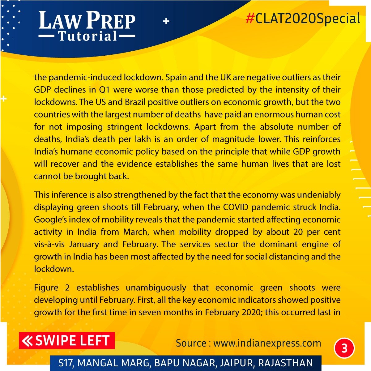 LegaledgeJpr's tweet photo. Evidence shows that GDP decline is due to COVID-19. Economy is recovering strongly in unlock phase. 

Stay connected for more such articles.

#LawPrepJaipur #LawPrep #CLAT2020 #GDP #GDPDecline #IndiaGDP #Economic #EconomicCrisis #India #CoronaPandemic https://t.co/mY7LQezqY4
