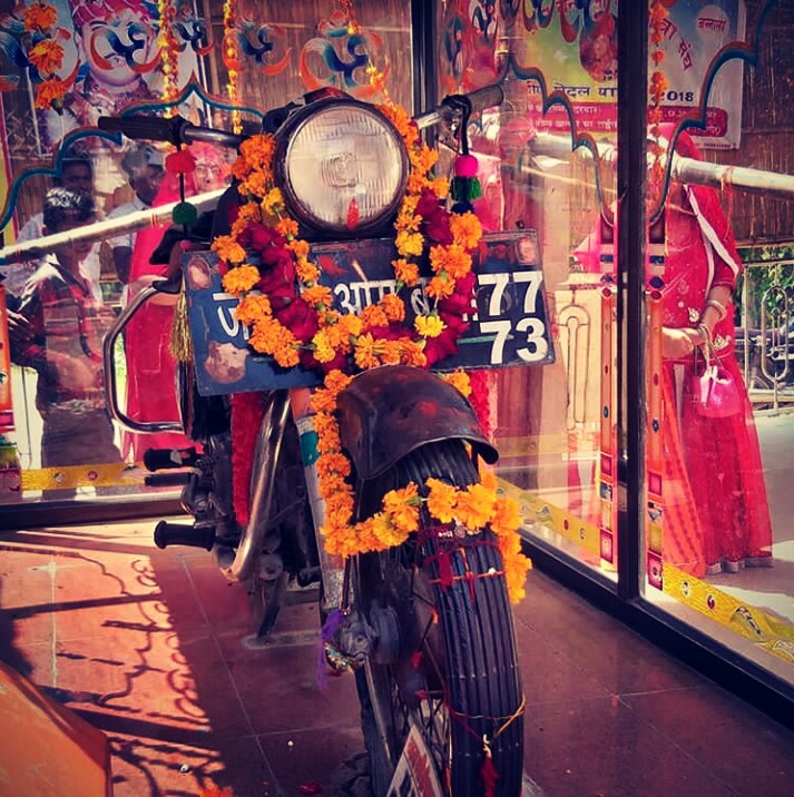 Om Banna Temple, where a Royal Enfield Bullet is worshipped, temple is unique in many ways dedicated to om banna, as per local legends, once Om Singh Rathore was on his bike lost control and hit a nearby tree he died on the spot