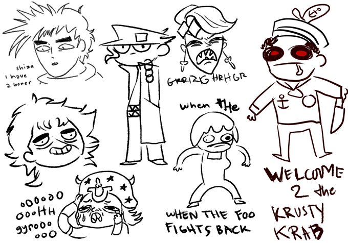 i doodle to distract myself from the immeasurable pain of 1st day period cramps tag urself im diavolo 
