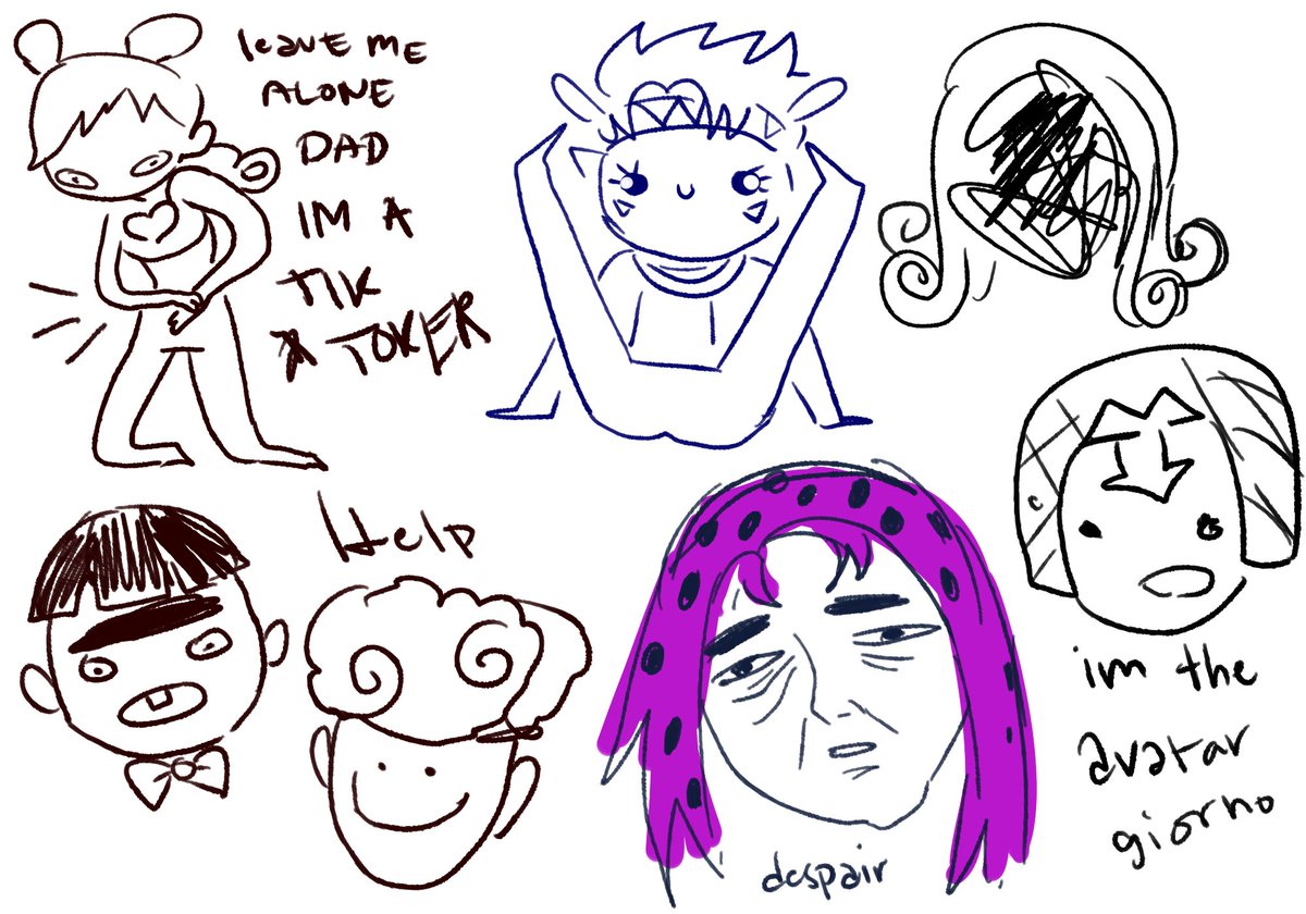 i doodle to distract myself from the immeasurable pain of 1st day period cramps tag urself im diavolo 