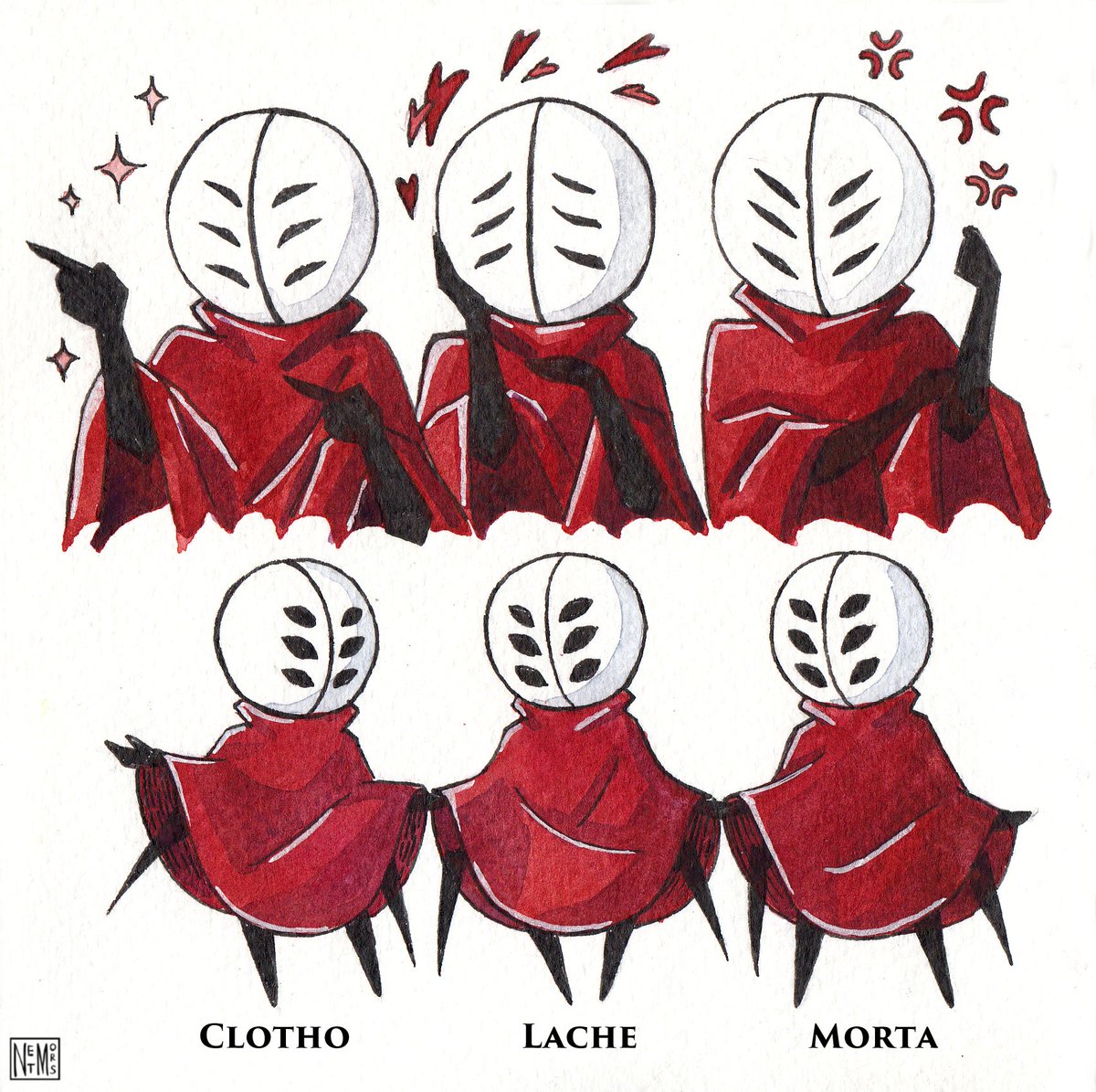 Netmors's tweet photo. Hollow Knight - Weavers Sisters.
I finally decided on their names, hurray!
But soon, they will differ not only in names.
#hollowknight #weaverling #weaversong https://t.co/sK1vSmFBEO