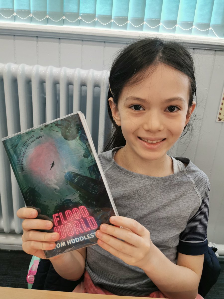 MrMacLPS's tweet photo. Thank you so much @TomHuddleston_ for the fantastic letter and bookmarks. Year 6 were thrilled this morning! Our head girl snapped up #Floodworld straight away😊🌊 https://t.co/mkURJcWCzQ