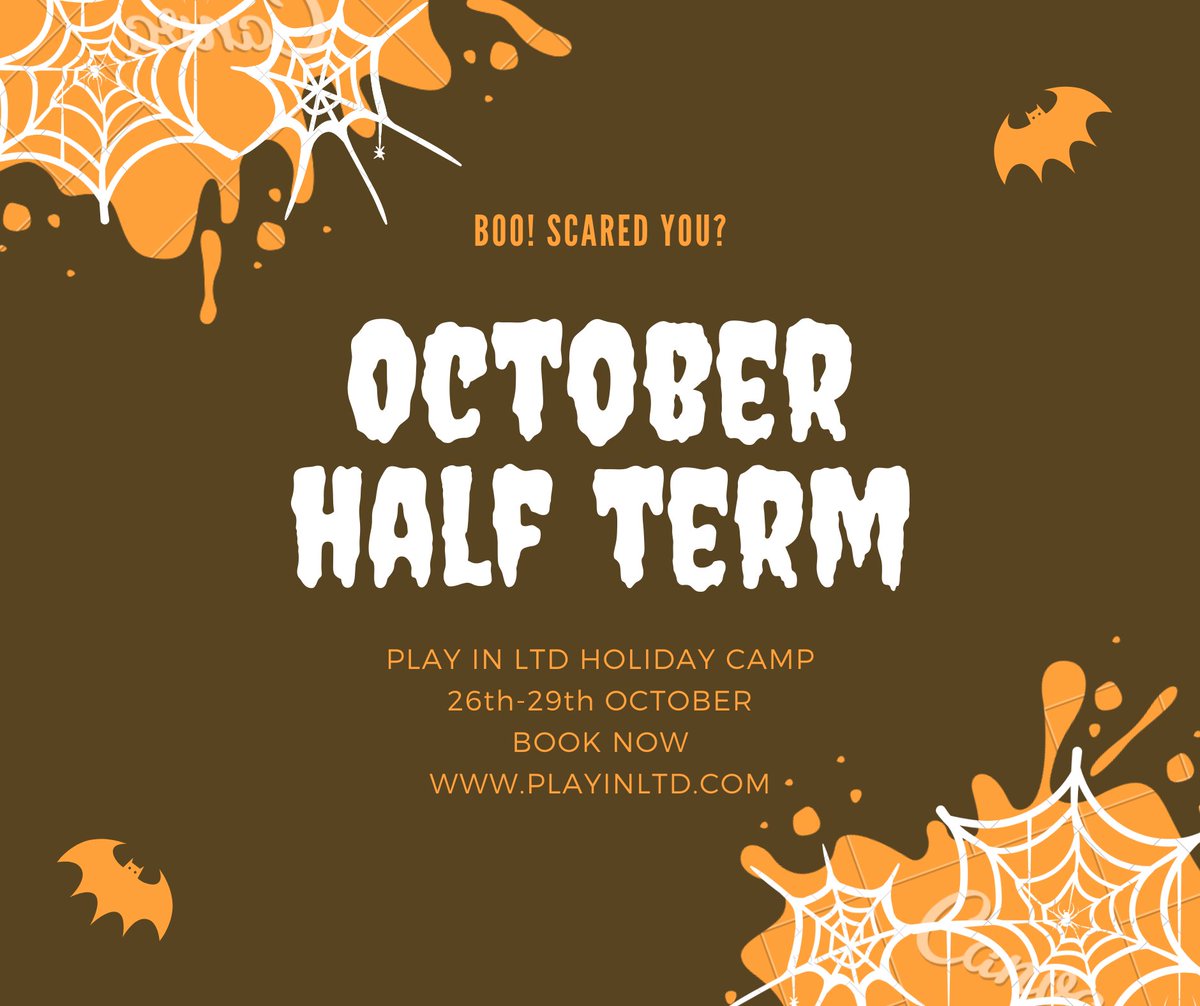 PlayinLtd's tweet photo. Play in Ltd October Half Term Holiday Camp - https://t.co/R7qV3zy7SF https://t.co/vvYqsTn6SB