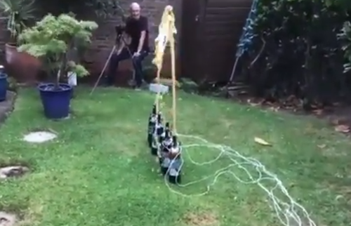 festivalofinnov's tweet photo. Steve and team successfully 'fire off' the coke bottles with mentos and a #RaspberryPi controller at virtual #ScienceInPark #InnovateMalvern https://t.co/auDH6zbtzc https://t.co/U8hjnjTuK5