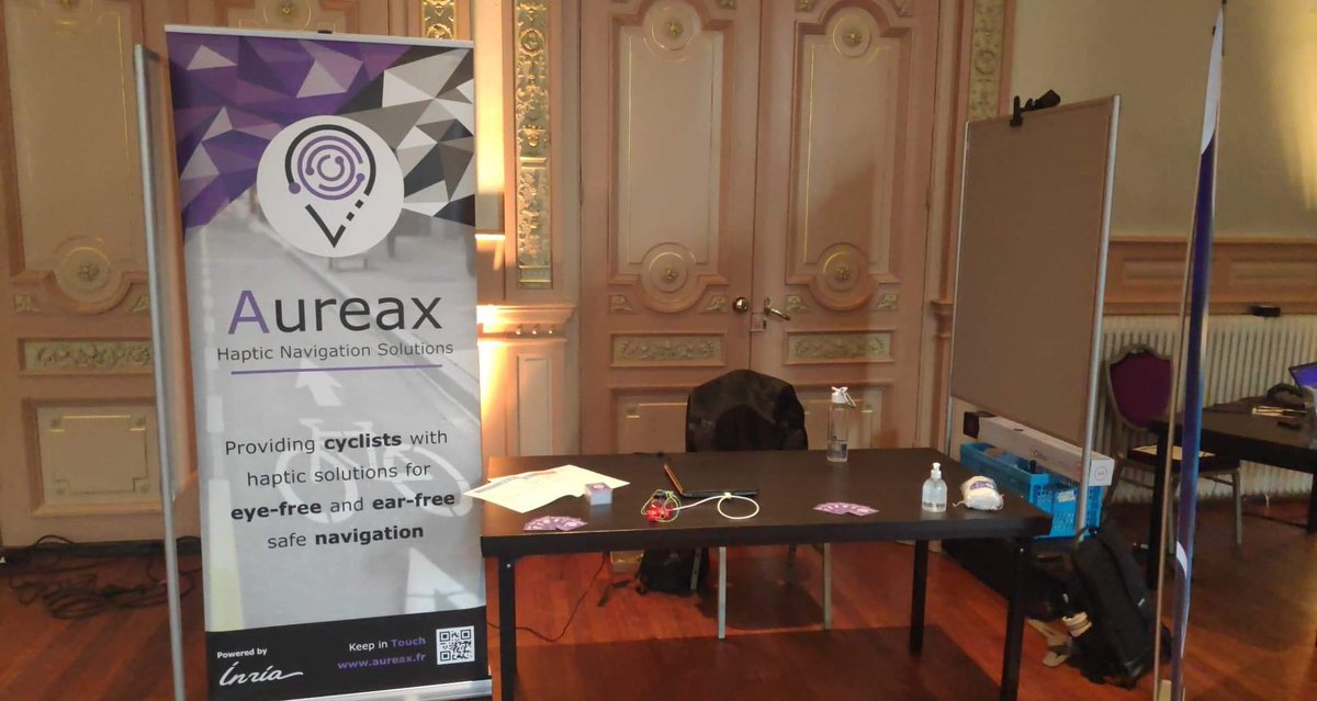 Aureax_tech's tweet photo. [ #EuroHaptics 2020 ]

Meet us at the #demonstration #startup room, or online if you want to keep in touch ! 

@Aureax_tech provides #haptic navigation solutions allowing #cyclists to navigate #safely while keeping eyes and ears focused on what matters 😉

#IHM #haptic #research https://t.co/CFoAkyACWu